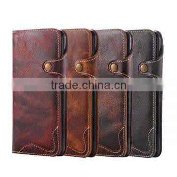 Retro Oil Wax Leather, Flip Cowhide Leather Phone Case For IPhone6/6s/plus photo-6