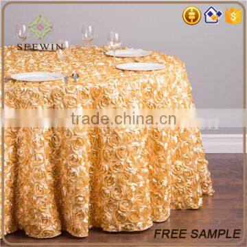 Luxury Rossete Table Cloth for Wedding photo-3