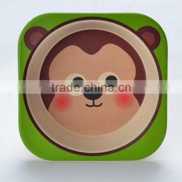 printed kids bamboo fiber bowl