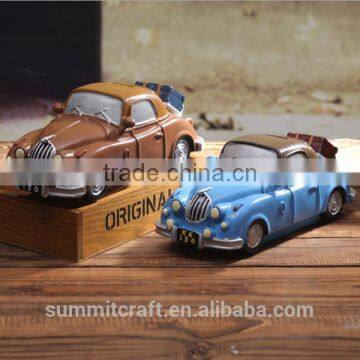 Resin Car Shaped Money Box Old Model Car