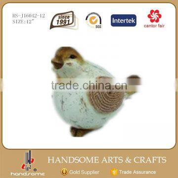 12 Inch Garden Ornament Fiberglass Bird Animal Statues Life Size