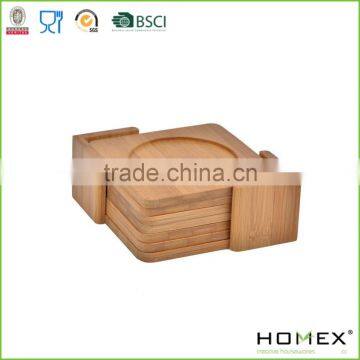 Bamboo Cup Pad Coaster Set/Bamboo Kitchenware/Homex_FSC/BSCI Factory