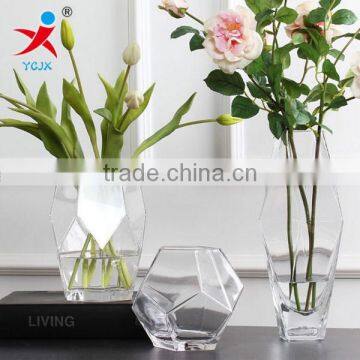 Geometric glass vase/flower/plant containers/creative glass