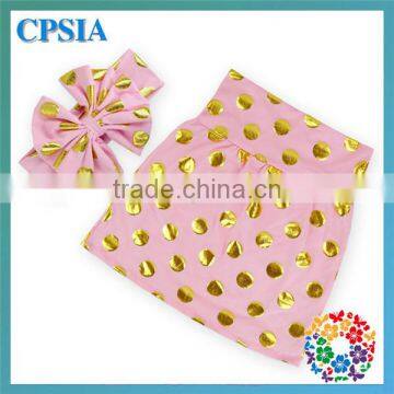 Stylish Girl Black Gold Polka Dot Ballet Wrap Cute Skirts For Kids photo-6