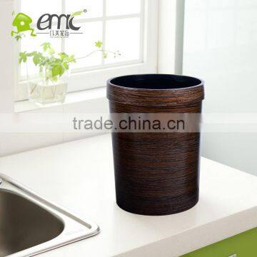 Plastic Trash Bin, Plastic Trash Bin With Wood Grain , Decorative Trash Bin photo-3