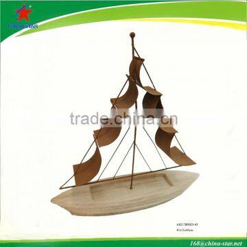 Nautical Decor Mini Wooden Craft Sailing Boat photo-2