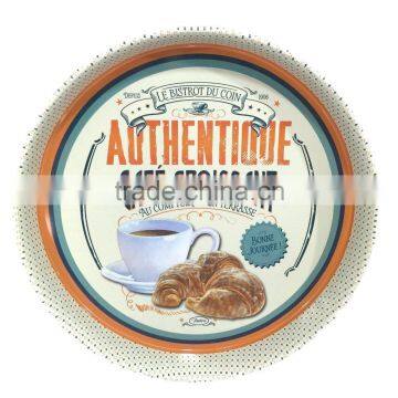 Round Printing Metal Serving Tray/ Party Tray photo-2