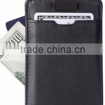 Italian Leather Ultra Thin Card Holder Slim Card Sleeve Wallet With RFID Protection photo-2