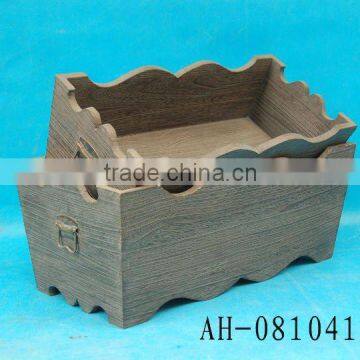 antique garden dcoration wooden planter,flower pot