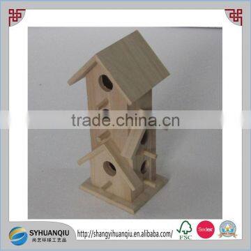 UNFINISHED WOOD MINI BIRDHOUSES, CASTLE, CHURCH & HEART OPENING HUT BIRD HOUSE