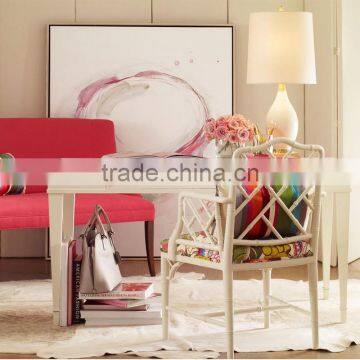 Exquisite Classic Italian Style Royal Blue Office Writing Desk With Golden Trim BF11-08303e photo-4