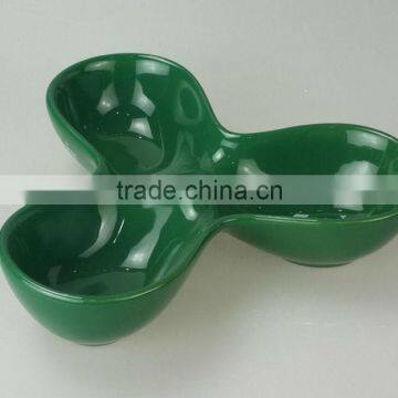 Ceramic customize promotion dessert divided dish