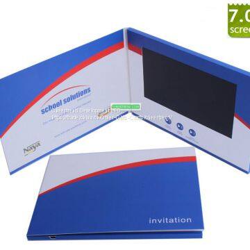 China factory supply competitive price 7 inch lcd advertising brochure/lcd video Brochure card for business