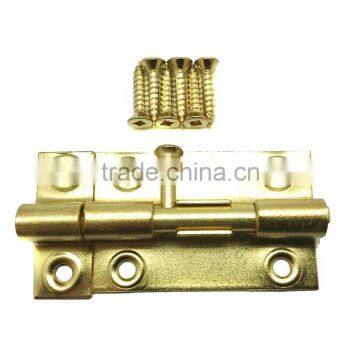 2-1/2" Wholesale Price Barrel Bolt For Wooden Door With Brass Plated