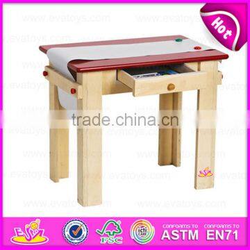2015 New Design Cheap Home Work Table Study Table,Cheap Wooden Toy Table for Children,High Quality Wooden Study Table W08G023 photo-3