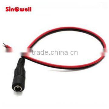 Flat type 22AWG dc cable plug for CCTV 30cm 5.5*2.1mm