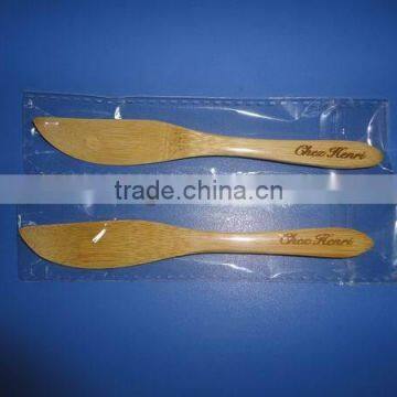 100% natural Bamboo butter knife made from manufacturer