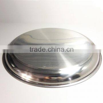 Wholesale Flat Bottom Elegant Seafood Tray Stainless Steel Plate Set