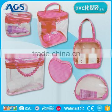 Differents shapes of PVC Cosmetic Bag with Handle