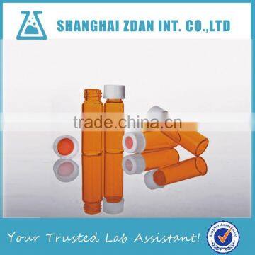 Brown Glass Sample Vials For Chromatography With Screw Caps, Glass Sample Bottle For Laboratory Glassware