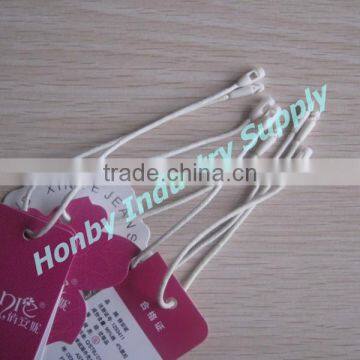 Factory Wholesale Loop Lock White Hang Tag Wax Rope