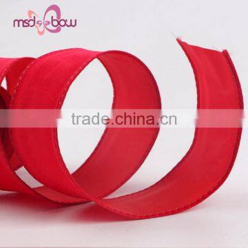 Decorative 32mm Red Jute Burlap Celebrate it Ribbon for Wedding Car photo-5