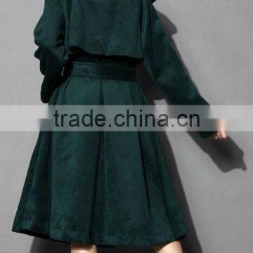 2014 Winter Storm Flap Self-tie Belted Wool Blend Coat ,cold Winter Outside Wear ,Double Breasted Wool Coat photo-6