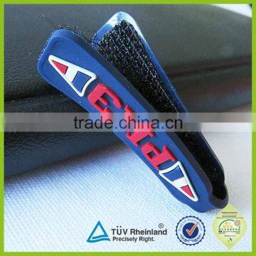 zip puller design Embossed logo rubber Silicone zipper puller