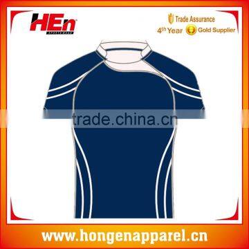 Hongen apparel sublimate rugby football shirt/Rugby Jersey custom size color team jersey in China