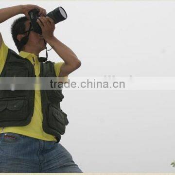 Man's Outdoor Multi-pocket Vest Outdoor Hiking Photography Canvas Vest Waistcoat Of Photographer made in China