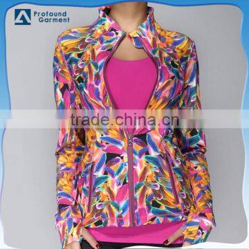 latest fashion style customized fitness bodybuilding women yoga jacket