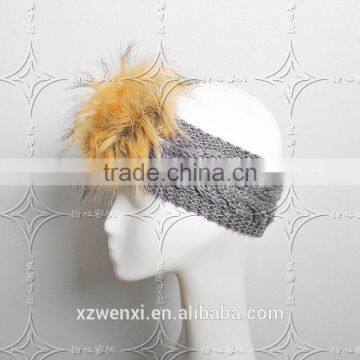 2015 Europe Style Knitting Faux Fur Lady Head Decorative Hat Faux Fur Cap for Woman photo-4
