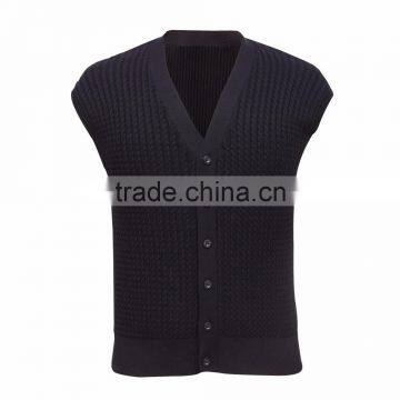 Men's Silk And Cotton Blend Sleeveless Cardigan Cheap