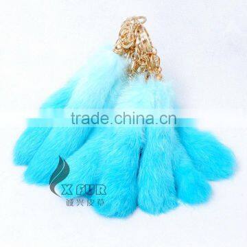 CX-R-39A Cute Keychain Dip Dyed Genuine Rabbit Fur Key Ring