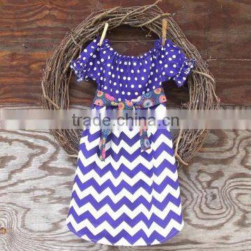 Hot Sale Baby Girls stripe Dress With printed Children's Boutique Clothes Toddler Girls Peasant Dress For Summer Clothes DR6828