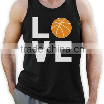 Mens 95% Polyester 5% Spandex Printing Sport Tank Top photo-5