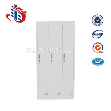 High quality godrej almirah design 3 door steel wardrobe