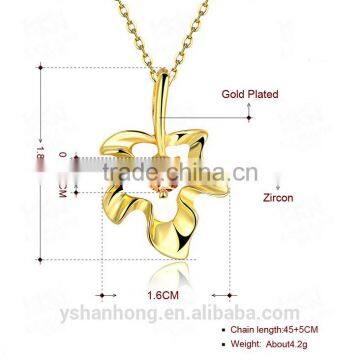 Leaves Pendant Zircon Necklace Fashion Ideas photo-5