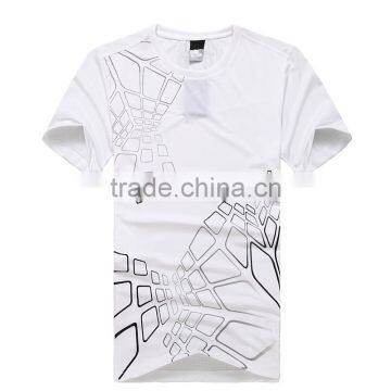 Blue White Short Sleeve Blank T-shirt Custom T Shirt Printing Silk Screen photo-2