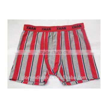 Yarn dye stripe boxer shorts for men