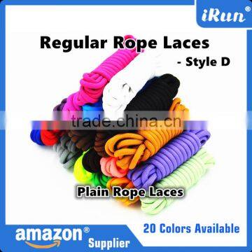 Customized Regular Plain Rope Laces - Yeezy Rope Laces for Hiking Skating Jogging Marathon - 20 Colors Available