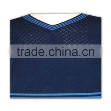 ISO9001/BSCI Manufature Popular Navy Blue Fitted Pullover Cardigan Sweater
