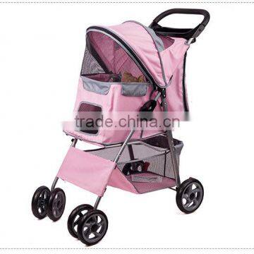 4 Wheels Pet Stroller Cat Dog Cage Stroller photo-2