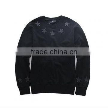 wholesale black sweatshirt with stars pattern for men and women china suppliers