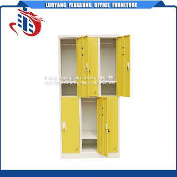Chinese Furniture KD 6 Door Storage Wardrobe Color Metal Used School Lockers for Sale photo-3