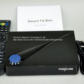 Factory wholesale 4k android dvb receiver Magicsee C300 dvb s2+t2+c s905 quad core android 7.1 set top box