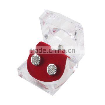 Customized Simple Trendy Design Hiphop Diamond Earrings Jewelry For Young Women Wholesale photo-3