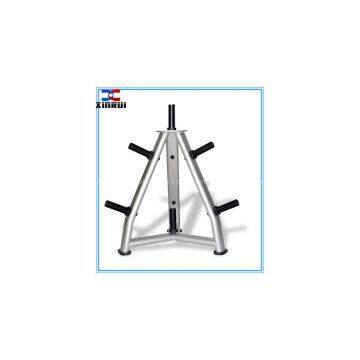 Integrated gym trainer free weight plate tree XR15