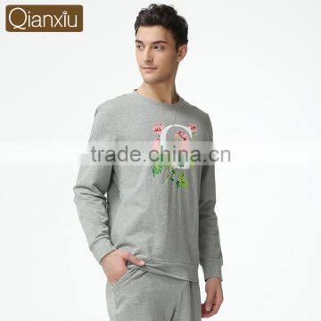 Chinese Products Wholesale Qianxiu Brand Hoodie Printed Cotton Men Nightgown photo-2
