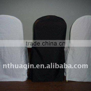 wholesale ivory/white/ black polyester chair cover wedding and banquet chair cover